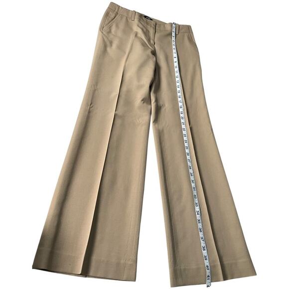 J. Crew Women's 100% Wool Trouser Pants Classic SZ 4 Favorite Fit Tan Work Wear - Picture 10 of 14